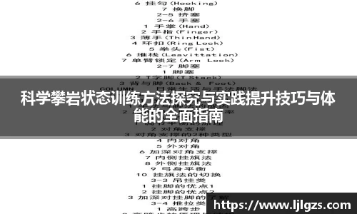 科学攀岩状态训练方法探究与实践提升技巧与体能的全面指南